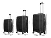 3-piece PP Luggage Set - Black