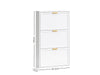 Lonna Steel Shoe Cabinet 3-Layer White