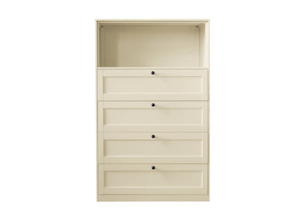 Lonna Steel 4-Drawer Tallboy With 1-Shelf Yellow