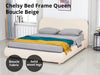 Chelsy Boucle Queen Bed Frame - Beige