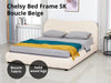 Chelsy Boucle Super King Bed Frame - Beige