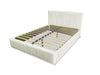 Resica Boucle Queen Bed Frame - Beige