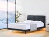 Priscilla Bed Frame Queen PU Black