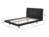 Priscilla Bed Frame Queen PU Black