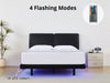 DS Priscilla Bed Frame Queen PU Black