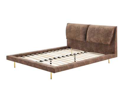 Rowina Bed Frame Queen PU Khaki