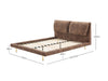 Rowina Bed Frame Queen PU Khaki