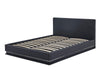 DS Harold Storage Queen Bed Frame with LED Light - PU Black