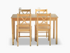 Ajax 5PC Dining Set Natural