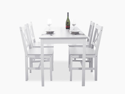 Ajax 5PC Dining Set White