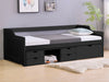 Herb Daybed with Drawers Black