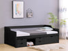 Herb Daybed with Drawers Black