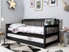 Karlan Daybed with Trundle Bedframe Black