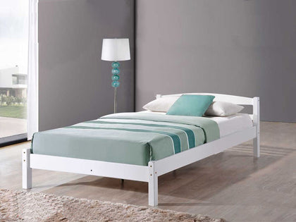 DS Wayford King Single Bed Frame - Wooden White