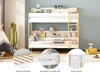 Gilly Bunk Bed White + Natural