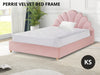 DS Perrie Velvet Bed Frame King Single Pink