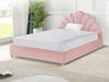 DS Perrie Velvet Bed Frame King Single Pink