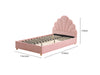 DS Perrie Velvet Bed Frame King Single Pink