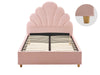 DS Perrie Velvet Bed Frame King Single Pink