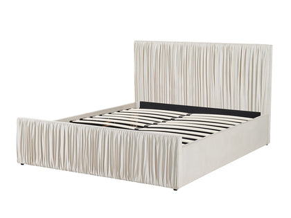 Blaine Double Bed Frame - Velvet Beige