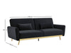 DS Limpley Sofa Bed Velvet Black