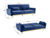 DS Limpley Sofa Bed Velvet Blue