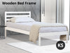 Atlas Wooden Bed Frame King Single White