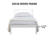 Atlas Wooden Bed Frame King Single White