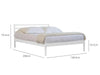 Atlas Queen Bed Frame -Wooden White