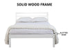 Atlas Queen Bed Frame -Wooden White