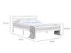 Canterbury Wooden Double Bed Frame - White