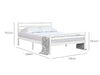 Canterbury Wooden Queen Bed Frame - White