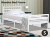 Canterbury Wooden Single Bed Frame - White