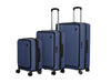 3-piece Front Open Luggage Set - Blue