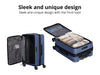 3-piece Front Open Luggage Set - Blue