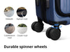 3-piece Front Open Luggage Set - Blue