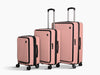 3-piece Front Open Luggage Set - Rose Gold