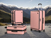 3-piece Front Open Luggage Set - Rose Gold