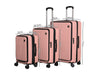 3-piece Front Open Luggage Set - Rose Gold