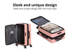 3-piece Front Open Luggage Set - Rose Gold