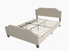 Eldora Linen Double Bed Frame - Khaki