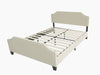 Eldora Linen Double Bed Frame - Beige