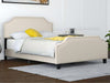 Eldora Linen Double Bed Frame - Beige