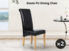 Giesle PU Dining Chair x2 Black