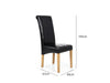 Giesle PU Dining Chair x2 Black