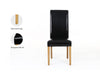 Giesle PU Dining Chair x2 Black