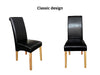 Giesle PU Dining Chair x2 Black