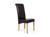 Giesle PU Dining Chair x2 Dark Brown