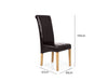 Giesle PU Dining Chair x2 Dark Brown