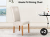 Giesle PU Dining Chair x2 Cream